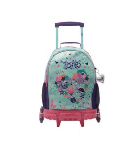 Mochila De Ruedas Para Niña Con Bolsillo Para Botellas Confetti Happy L