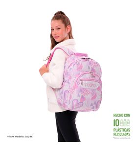 Mochila Escolar Porta Pc 14" Acuarela