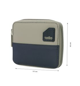 Billetera Contrast Mad Con RFID Blocker Terreo/Azul