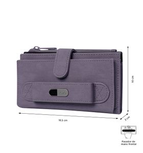 Billetera Dull L Con RFID Blocker Morada