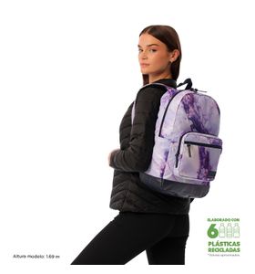 Mochila Universitaria Porta Pc 14" Tocax Morado Mujer