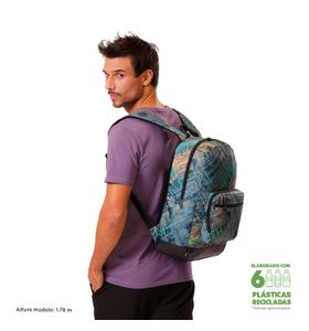 Mochila Universitaria Porta Pc 14" Tocax Gris Hombre