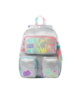 Mochila Para Niña Girl Power M Gris