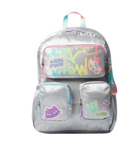 Mochila Para Niña Girl Power L Gris