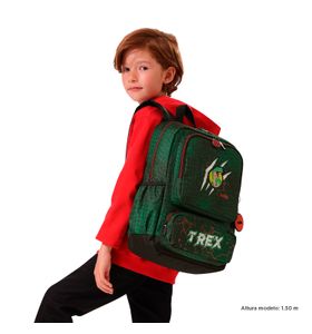 Mochila Para Niño Rex Dino M Verde