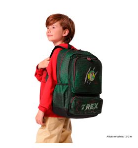 Mochila Para Niño Rex Dino L Verde