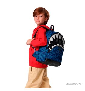 Mochila Para Niño Sharky M Azul