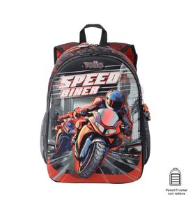 Mochila Para Niño Speed Biker M Rojo