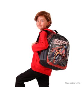 Mochila Para Niño Speed Biker M Rojo