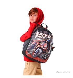 Mochila Para Niño Speed Biker L Rojo