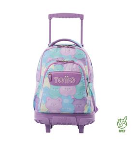 Mochila Con Ruedas Niña Porta Pc 15.4" Bomper Renglon Verde