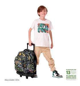 Mochila Con Ruedas Niño Porta Pc 15.4" Bomper Renglon