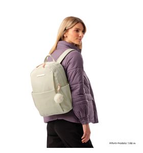 Mochila Ejecutiva Porta Pc 14" Adelaide 1 2.0 Beige Mujer