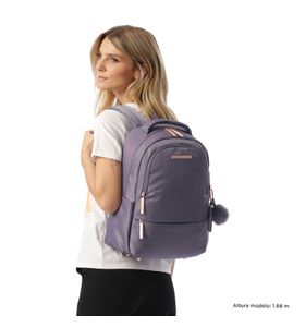 Mochila Ejecutiva Porta Pc 14" Adelaide 2 2.0 Morado Mujer