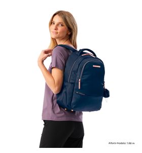 Mochila Ejecutiva Porta Pc 14" Adelaide 2 2.0 Azul Mujer