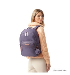 Mochila Ejecutiva Porta Pc 14" Adelaide 3 2.0 Morado Mujer