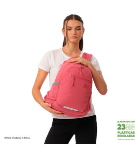 Mochila Universitario Porta Pc 14" Misisipi Rojo Mujer