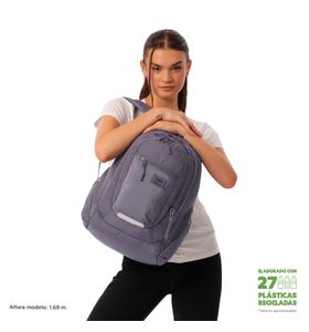 Mochila Universitaria Porta Pc 13" Eufrates Morado Mujer