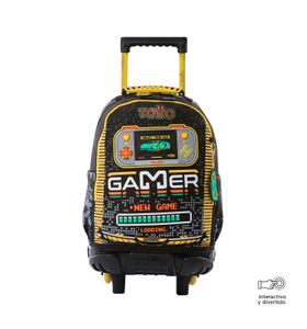 Mochila Con Ruedas Niño Best Game M Negro