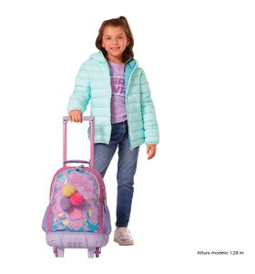 Mochila Con Ruedas Niña Rue Bomper Ice Pop M Rosado