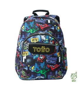 Mochila Juvenil Porta Pc 14" Acuarela Azul