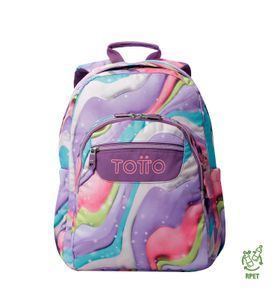 Mochila Juvenil Porta Pc 14" Acuarela Morada