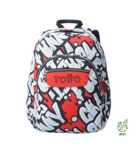 Mochila Juvenil Porta Pc 14" Acuarela Roja