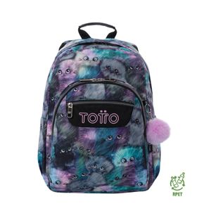 Mochila Juvenil Porta Pc 14" Acuarela Gris