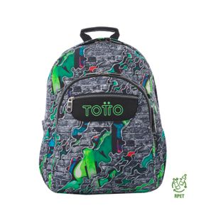 Mochila Juvenil Porta Pc 14" Acuarela Gris