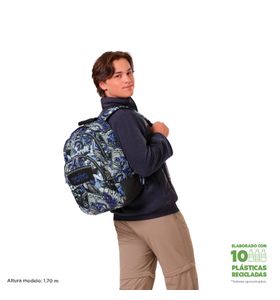 Mochila Juvenil Porta Pc 14" Rayol Gris