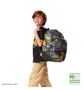 Mochila Juvenil Porta Pc 14" Rayol Negro