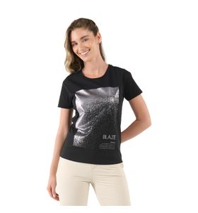 Camiseta Para Mujer Thinky Negra