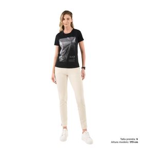 Camiseta Para Mujer Thinky Negra