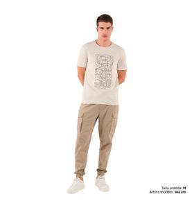 Camiseta Para Hombre Primen Beige