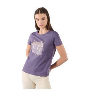 Camiseta Para Mujer Thinky Morada