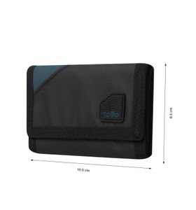 Billetera Contrast Bak Con Rfid Blocker Negra/azul