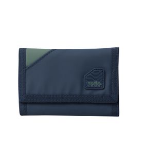 Billetera Contrast Bak Con Rfid Blocker Azul