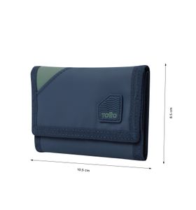 Billetera Contrast Bak Con Rfid Blocker Azul