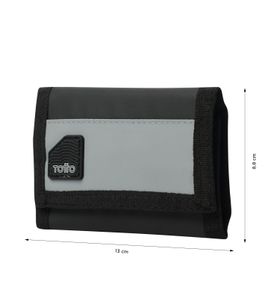 Billetera Contrast Chain Con Rfid Blocker Negra