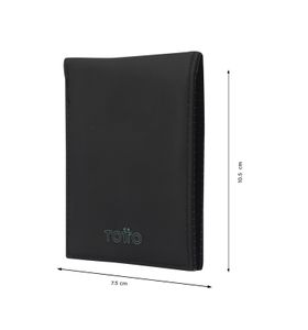 Billetera Dual Pequeña Con Rfid Blocker Negra
