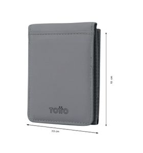 Billetera Dual Grande Con Rfid Blocker Gris