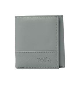 Billetera Saffiano Aqi Con Rfid Blocker Gris