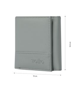 Billetera Saffiano Aqi Con Rfid Blocker Gris