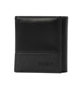 Billetera Saffiano Aqi Con Rfid Blocker Negra