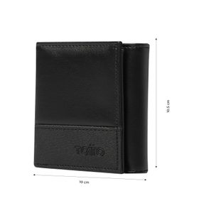 Billetera Saffiano Aqi Con Rfid Blocker Negra