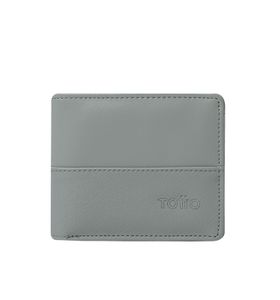 Billetera Saffiano Kri Con Rfid Blocker Gris