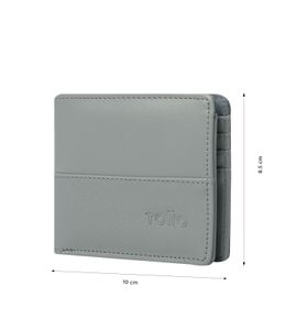 Billetera Saffiano Kri Con Rfid Blocker Gris