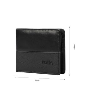 Billetera Saffiano Kri Con Rfid Blocker Negra