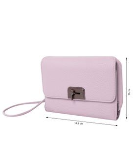 Billetera Smooth Cri Con Rfid Blocker Rosada