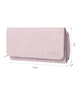 Billetera Texture Var Con Rfid Blocker Rosada